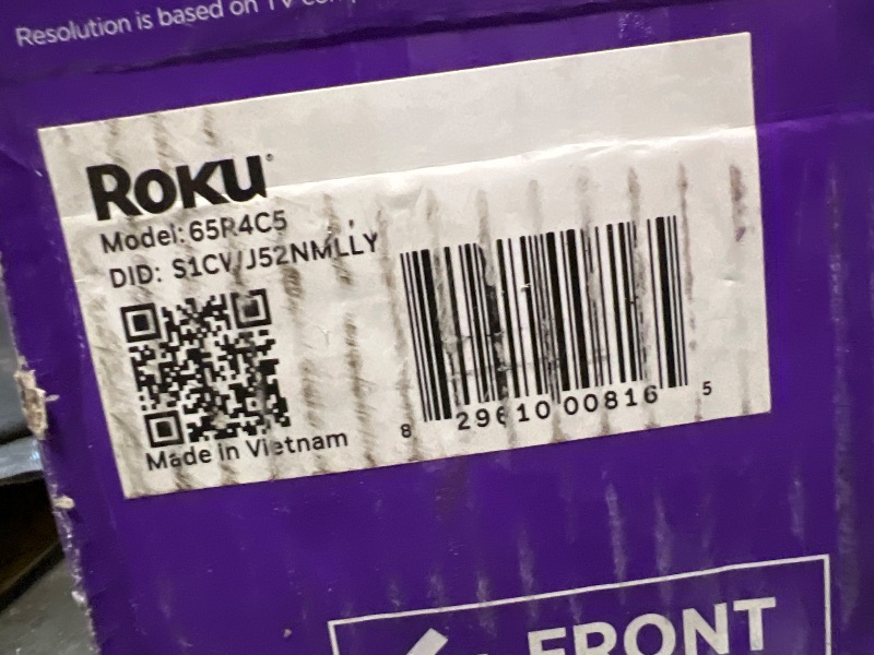 Photo 1 of *** FINAL SALE NO RETURNS *** Roku Smart TV 2025 – 65-Inch Select Series, 4K HDR TV – RokuTV with Enhanced Voice Remote – Flat Screen LED Television with Wi-Fi for Streaming Live Local News, Sports, Family Entertainment