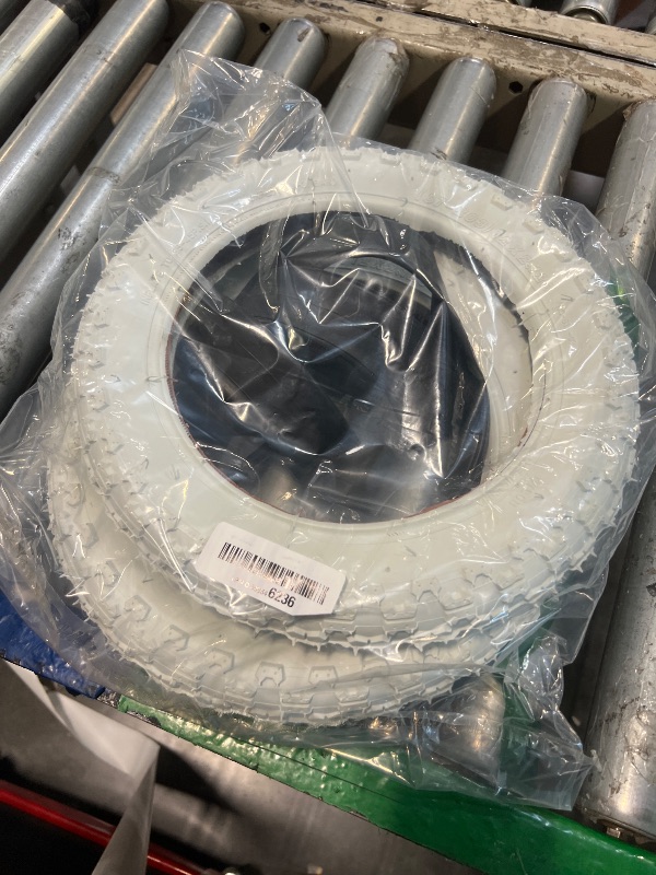 Photo 1 of (2 Sets) 12” x 2.125 Kids Bike Replacement White Tires and Tubes - Compatible with Most 12”-12.5” Kids Bikes Like RoyalBaby, Schwinn, and Dynacraft - Made from BPA/Latex Free Butyl Rubber