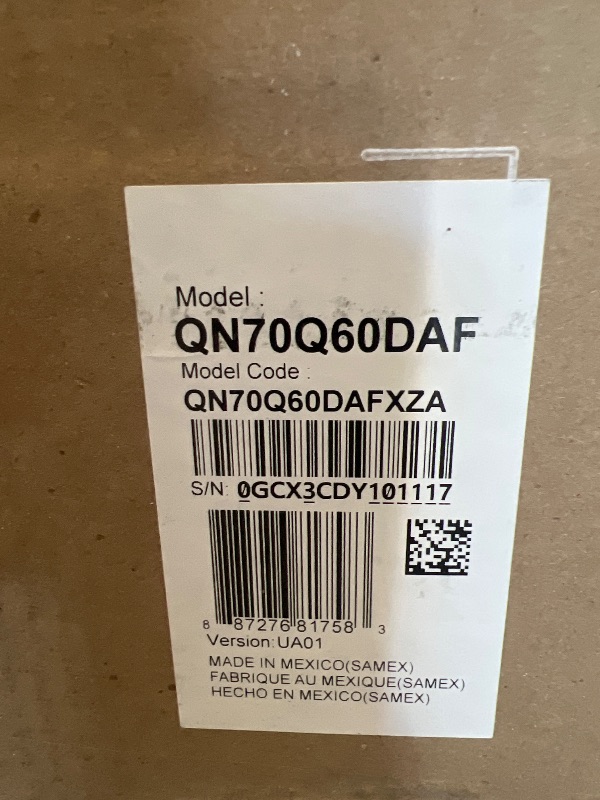 Photo 1 of ***DAMAGED TV FINAL SALE FOR PARTS ONLY ****Samsung 70-Inch Class QLED 4K Q60D Series Quantum HDR Smart TV w/Object Tracking Sound Lite, Motion Xcelerator, Slim Design, Gaming Hub, Alexa Built-in (QN70Q60D, 2024 Model)