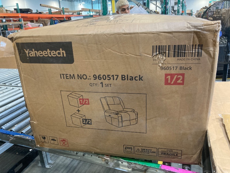 Photo 1 of 1 BOX OF 2 Yaheetech Large Electric Power Lift Recliner Chair, PU Leather Massage Chair with Heat and USB Port for Elderly, Ergonomic Lounge Chair with 2 Cup Holders Side Pockets, Overstuffed Wide Single Sofa
