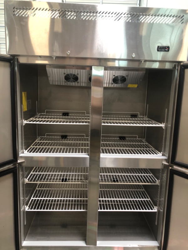 Photo 1 of ***PARTS ONLY MAY NEED REPAIR****ECEVT 48" W 4 Door Commercial Refrigerator Stainless Steel Fan Cooling 36 Cu.ft Refrigerator for Restaurant Bar Shop Upright 33?~41? Reach-in Fridge