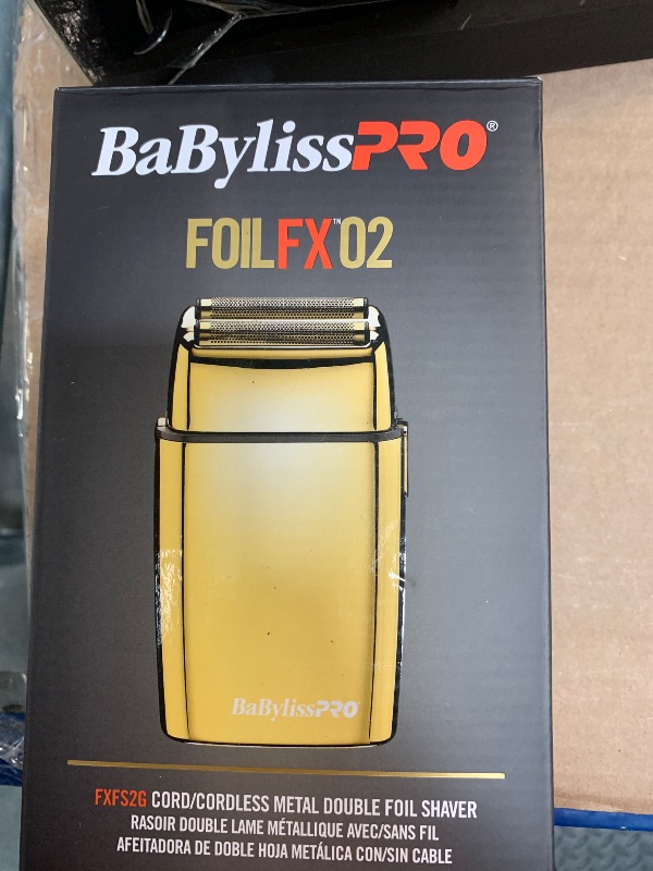 Photo 1 of ***VERY USED*** BaBylissPRO Baberology Double Foil Shaver FXFS2G GOLDFX Professional Electric Shaver