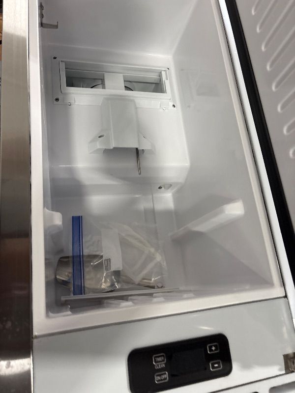 Photo 1 of **MINOR DAMAGE PN THE SIDE**Electactic Commercial Nugget Ice Maker Machine, 66Lbs/Day, Bulit-in Freestanding Under Counter Ice Machine, Self-Cleaning & 24H Timer & LCD Panel,Stainless Steel Ice Maker