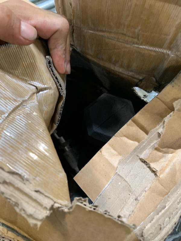 Photo 1 of ****MISSING WEIGHTS - MISSING RACKS***
CAP Barbell 150 LB Coated Hex Dumbbell Weight Set with Vertical Rack, Black