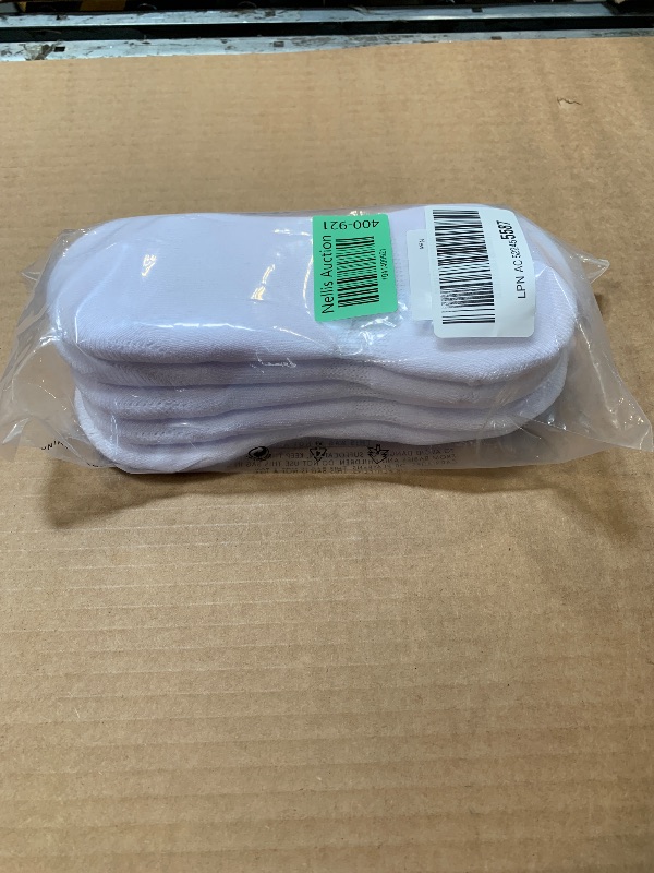 Photo 1 of ** 5 PAIRS ** Leotruny 6 Pairs Unisex Thick Cushion Athletic Cotton Non Slip Low Cut Flat Liner No Show Socks (Medium, C03-White)