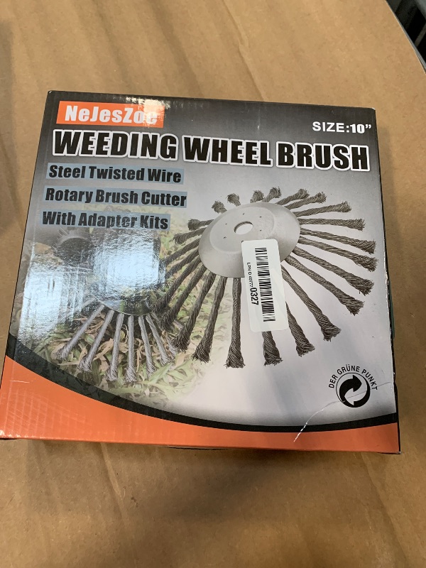 Photo 1 of NeJesZoe 10 Inch Steel Wire Rotary Weed Brush Cutter Trimmer Head, Wired Weed Trimmer Blade Head with Adapter Kits for Weed Eater, Brush Cutter, Weed Wreckers, Moss Grass Rust Removal