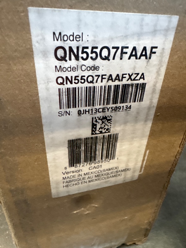 Photo 1 of ** ONLY PARTS ** SAMSUNG 55-Inch Class QLED Q7F Series Samsung Vision AI Smart TV (2025 Model, 55Q7F) Quantum HDR, Object Tracking Sound Lite, Q4 AI Gen1 Processor, 4K upscaling, Gaming Hub, Alexa Built-in