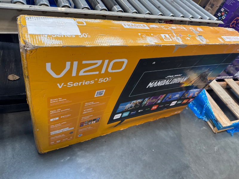 Photo 1 of ** ONLY PARTS** BROKEN VIZIO 50-Inch V-Series 4K UHD LED Smart TV with Voice Remote, Dolby Vision, HDR10+, Alexa Compatibility, 2022 Model