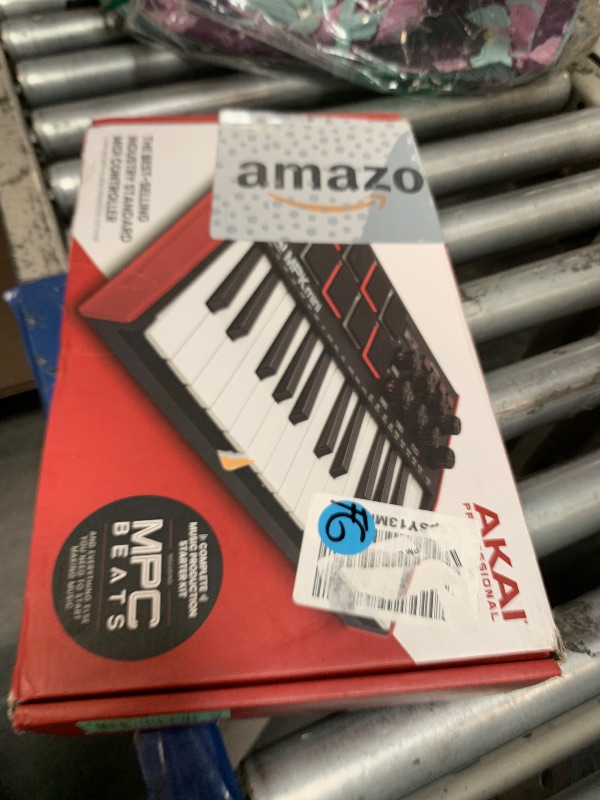 Photo 1 of **MISSING CABLE***Akai Professional MPK Mini MK3 - 25 Key USB MIDI Keyboard Controller With 8 Backlit Drum Pads, 8 Knobs, Music Production Software and Native Instruments Sound Package (NKS Integration)