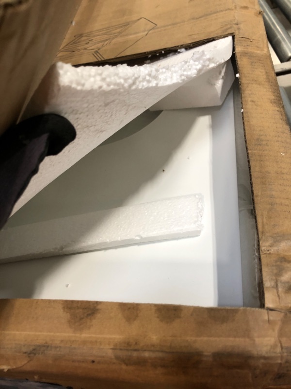 Photo 1 of **MISSING PARTS**GarveeHome Small Storage Cabinet, Farmhouse Sideboard Buffet Cabinet with 2 Doors and Adjustable Shelves, Accent Entryway Console Cabinets for Living Room, Dining Room (White, 1 Pieces)