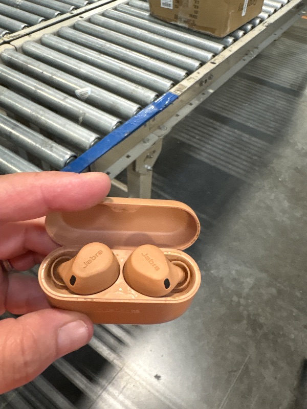 Photo 1 of **LEFT EARBUD DOES NOT WORK** Jabra Elite 8 Active - Best, Most Advanced HearThrough Sports Wireless Bluetooth Earbuds - Comfortable Secure Fit, Military Grade Durability, Active Noise Cancellation, Dolby Surround Sound - Caramel