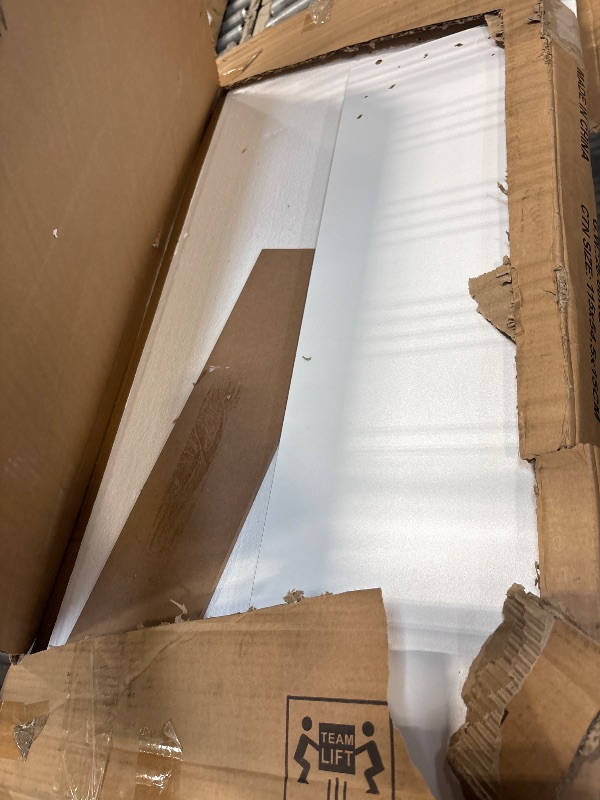 Photo 1 of [FOR PARTS ONLY] Gyfimoie Shoe Storage Cabinet with 2 Flip Drawers, Freestanding Modern Shoe Cabinets with Metal Legs, Entryway Shoe Rack with Top Storage Cubby, Narrow Hidden Shoe Organizer with Doors (White)