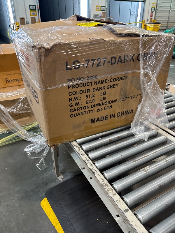 Photo 1 of  BOX 2 AND 4 IN THIS TICKET-BOXES 3 AND 1 ARE MISSING**
ARMLESS LOVE SEAT WITH PULL OUT BED LG-7727-DARK GRAY 2898