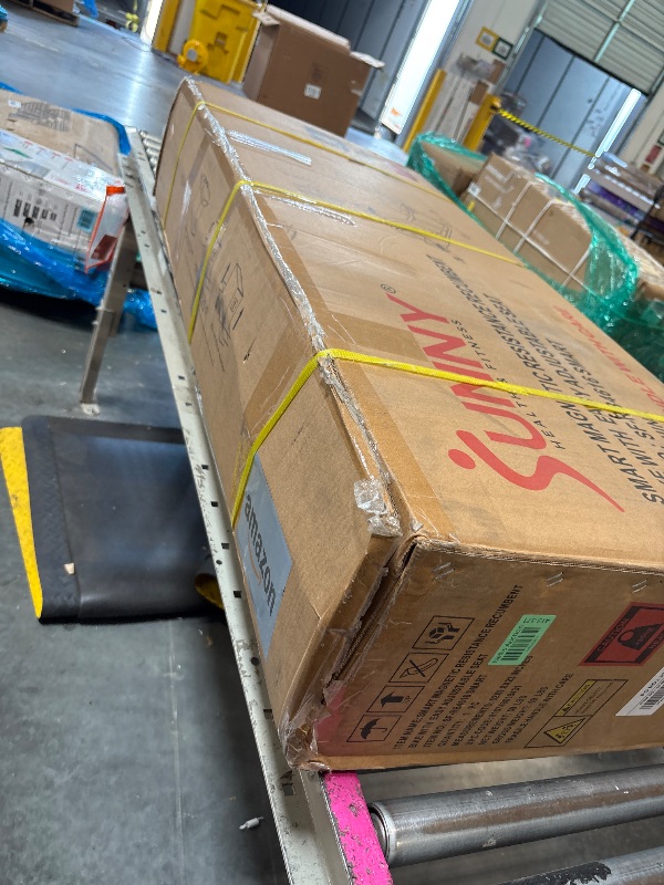 Photo 1 of **factory sealed and straps fully intact as shown in photos**
Sunny Health & Fitness Heavy-Duty Recumbent Smart Bike, Wide Cushioned Seat & Back, Cycling Workout Machine, Bicycle Exercise for Adult/Seniors at home, Exclusive Free SunnyFit App Bluetooth Li