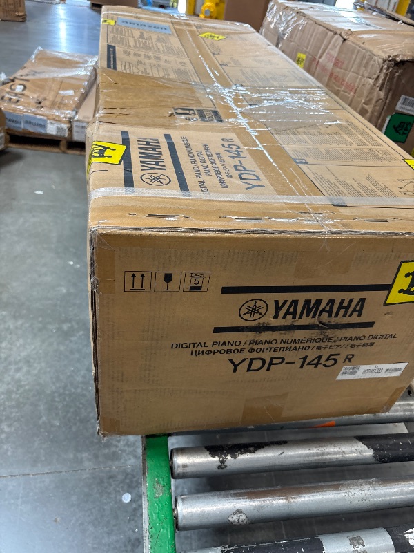 Photo 1 of **factory sealed as shown in photo**Yamaha Arius, 88-Key Weighted Action Digital Aspiring Musicians, CFX Concert Grand Piano Voice, 3-Pedal Unit, Bench Included, Classic Upright Design, Dark Rosewood (YDP145R)