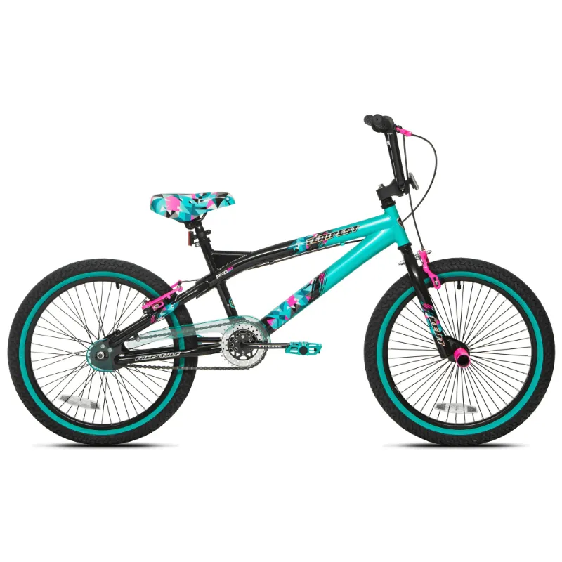 Photo 1 of *** AS IS / FINAL SALE - NO RETURNS ***20" Kent Tempest BMX Bicycle, Fits Riders 4'2" - 5', Black/Aqua, Child, Unisex

