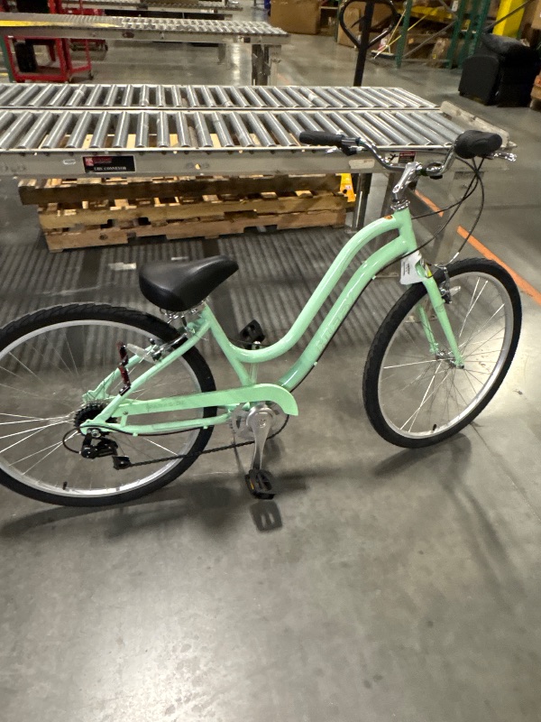 Photo 1 of *** AS IS / FINAL SALE - NO RETURNS ***Huffy 27.5" Parkside Comfort Bike, Fits Riders 5'0"+, Mint Green, Adult, Women's

