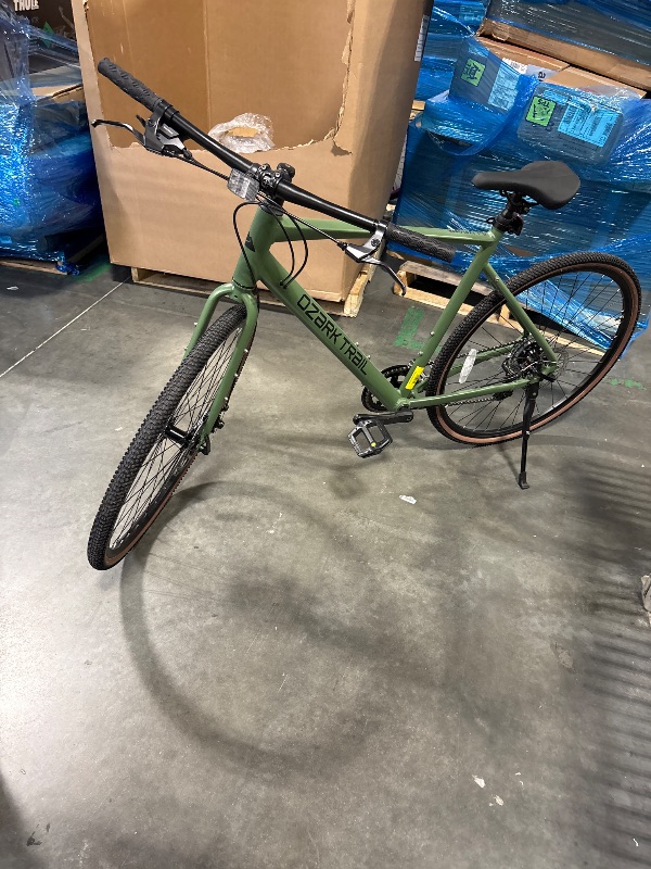 Photo 1 of *** AS IS / FINAL SALE - NO RETURNS ***700c Ozark Trail G.1 Explorer Flat Bar Gravel Bike, Large Frame, Fits Riders 5'10" - 6'3"+, Green

