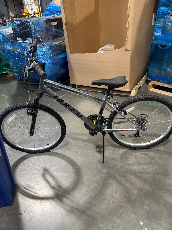 Photo 1 of *** AS IS / FINAL SALE - NO RETURNS ***(MINOR SCRAPES AND CUT ON SEAT)
Huffy 24" Rock Creek Mountain Bike, Fits Riders 4'8" - 5'8", Gray, Adult, Men's

