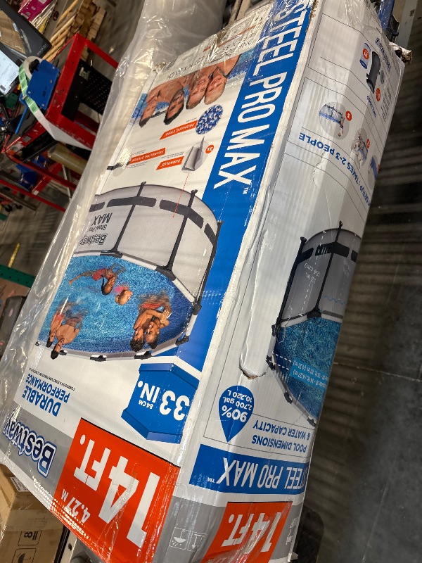 Photo 1 of **MISSING LINER**
Bestway 56597E Steel Pro MAX Ground Pool, 14-Feet by 33-inch, Blue