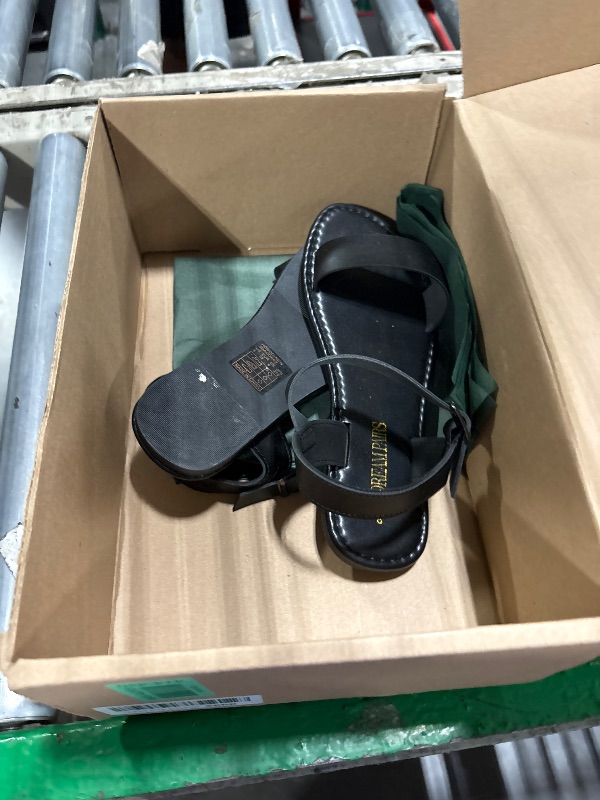Photo 1 of ***strap broken***
DREAM PAIRS Women's Ankle Strap Flat Sandals Open Toes One Band Buckle Summer Dressy Sandals,Size 8,All/Black,HOBOO
