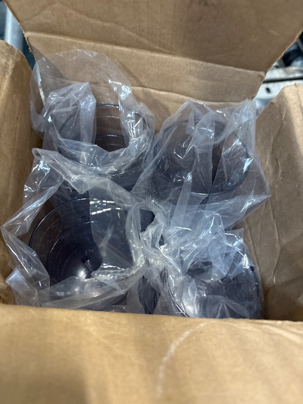Photo 1 of **looks like a couple are missing**Carlisle FoodService Products Stackable Tumbler with Pebbled Exterior for Restaurants, Cafeterias, And Fast Food, Plastic, 12 Ounces, Clear, (Pack of 24)