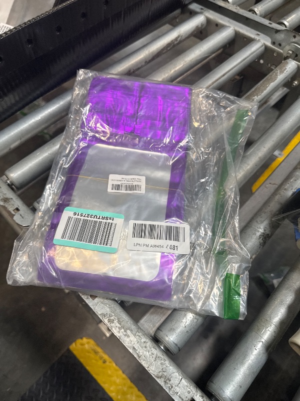 Photo 1 of 100 Pieces Resealable Mylar Bags with Zip and Clear Window Smell Proof Packaging Bags Foil Pouch Zipper Bag for Food Self Sealing Storage Supplies (Purple, 6.29x9.44 inches)