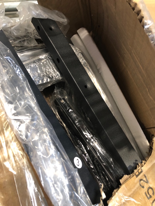 Photo 1 of ***HARDWARE MISSING***
Tatub 24" Folding C Shaped End Table Set of 4, Small Sofa Side Laptop Desk, Couch TV Tray Table for Living Room, Bedroom, Rustic Brown