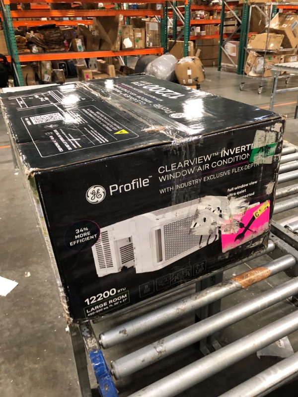 Photo 1 of **DOESNT CVOOL**Profile PHNT12CC Clearview Air Conditioner 12,000, Inverter Technology, Ultra Quiet, Medium Rooms up to 550 Sq. FT, Full Window View with Easy Installation, Energy-Efficient Cooling, 12200 BTU, White       