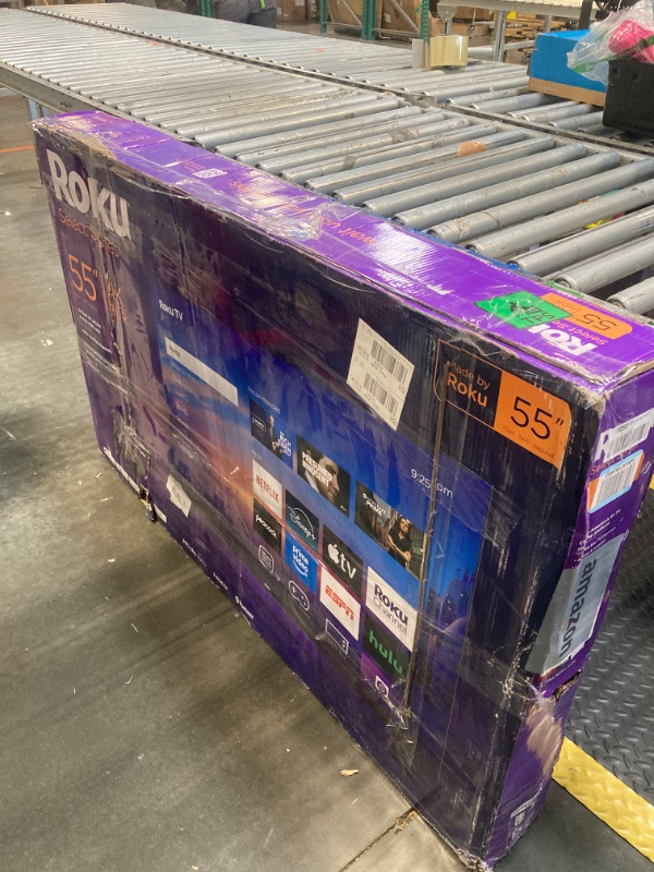 Photo 1 of ***SOLD FOR PARTS ONLY***Roku Smart TV 2025 – 55-Inch Select Series, 4K HDR TV – Roku TV with Enhanced Voice Remote – Flat Screen LED Television with Wi-Fi for Streaming Live Local News, Sports, Family Entertainment