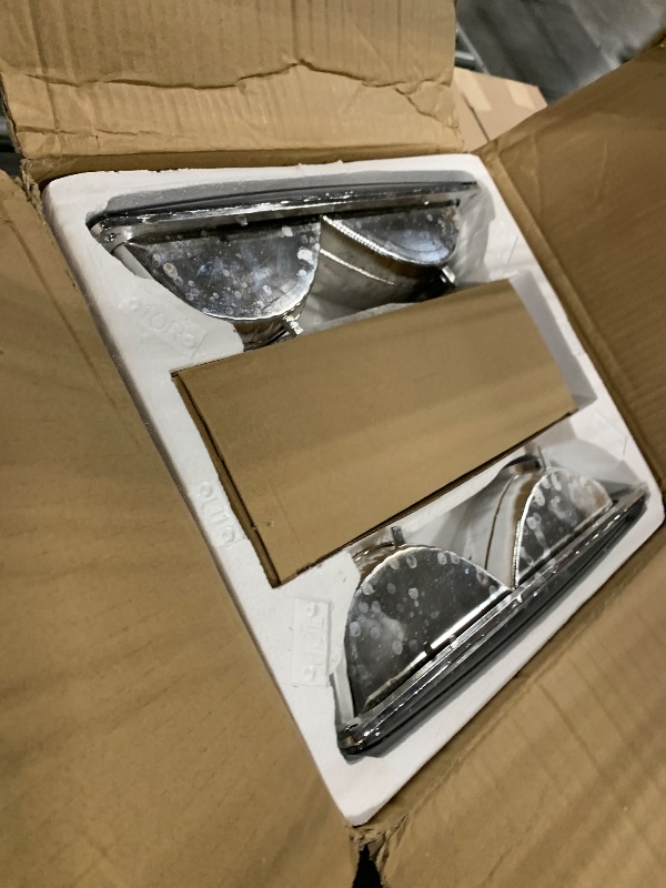 Photo 1 of **USED**Nilight Headlight Assembly Compatible with 1994 1995 1996 1997 1998 Chevy Silverado Tahoe Suburban C10 C/K 1500 2500 3500 Replacement Headlamp Chrome Housing Amber Reflector Bumper Corner Lamp