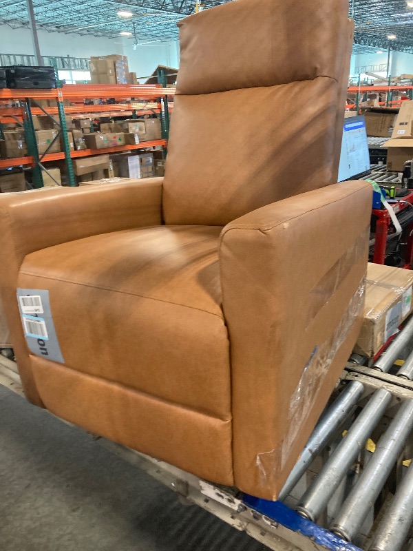 Photo 1 of  Brown Faux Leather 360° Swivel Recliner Chair Nursery Massage Glider Rocking Chair