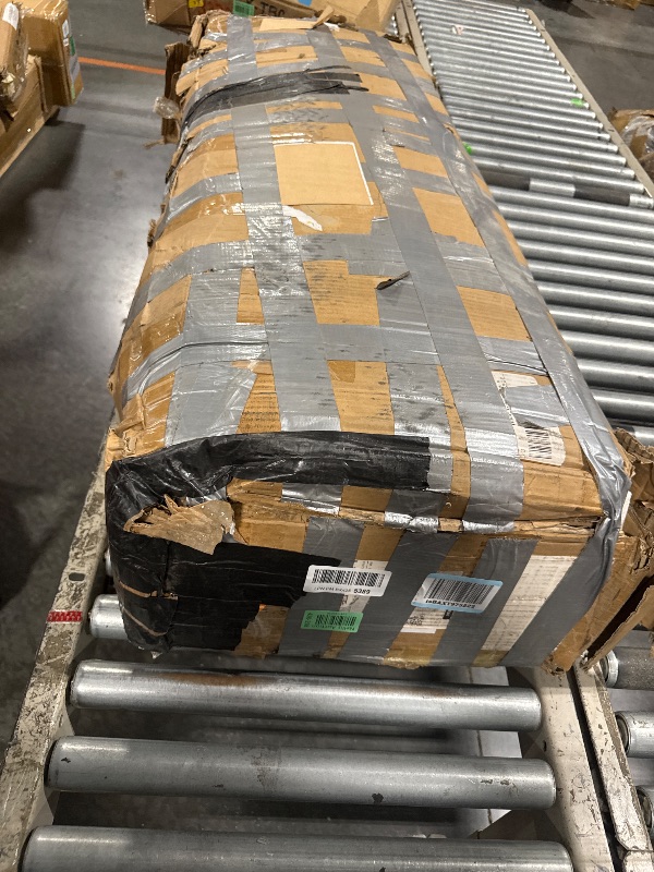 Photo 1 of **MISSING INSTRUCTIONS TO ASSEMBLE**  DWVO Dark Rustic Oak 7 Drawer Dresser, 47" W Large Double Dresser Chest of Drawers, Modern Wood Storage Organizer with Black Metal Handles & Anti-Tipping Device for Hallway, Entryway