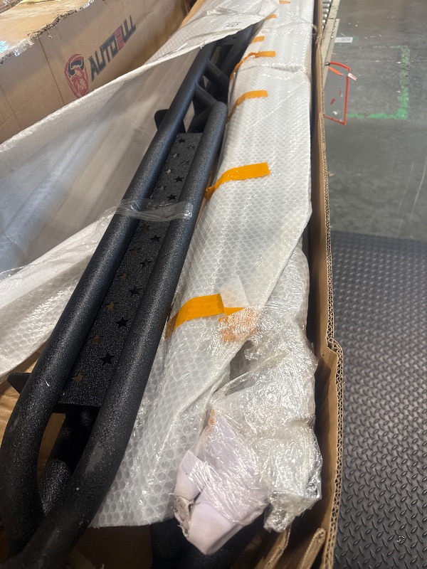 Photo 1 of ***MODEL TO FIT UNSURE***Running Boards Compatible with 2007-2021 Toyota Tundra Crewmax Cab 4 Full Size Doors, 6" 2-Stairs Side Step Rails Coated Black Carbon Steel Nerf Bars