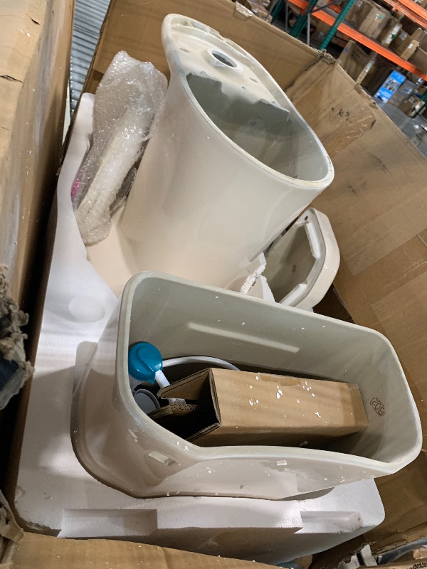 Photo 1 of **chipped***
HOMLYLINK Elongated Tall Toilet 21 Inch, Extra High Toilets for Bathroom, Comfort Bowl Heigh 21", Single Flush 1.28 GPF, Bone Color, for Seniors, Handicapped, Tallor, Pregnant, Rehabilitation Patients
