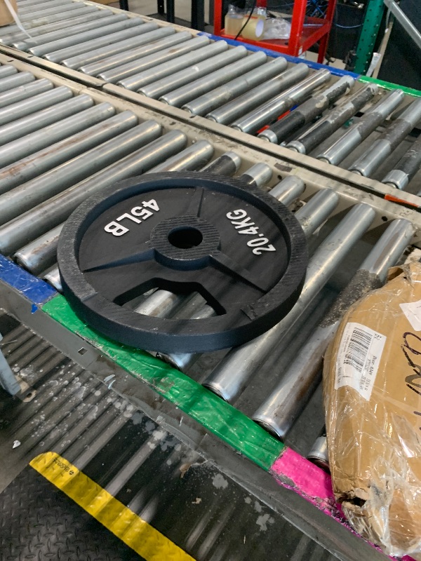 Photo 1 of ***Stock photo is a similar item*** BalanceFrom Classic Cast Iron Weight Plates for Strength Training, 2-Inch, 45-Pound, Pair