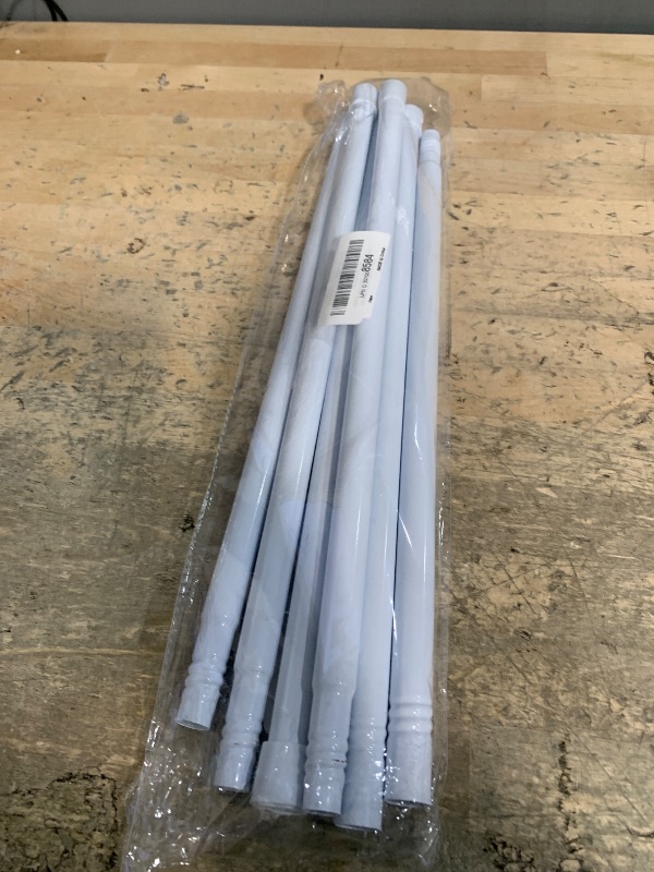 Photo 1 of AIZESI 2pcs White Curtain Rod No Drilling Spring Tension Rod Adjusting Length 31 to 54 Inch Small Expandable Loaded Curtain Spring Rods for Windows,cupboard, Kitchen Cabinets,Bathroom