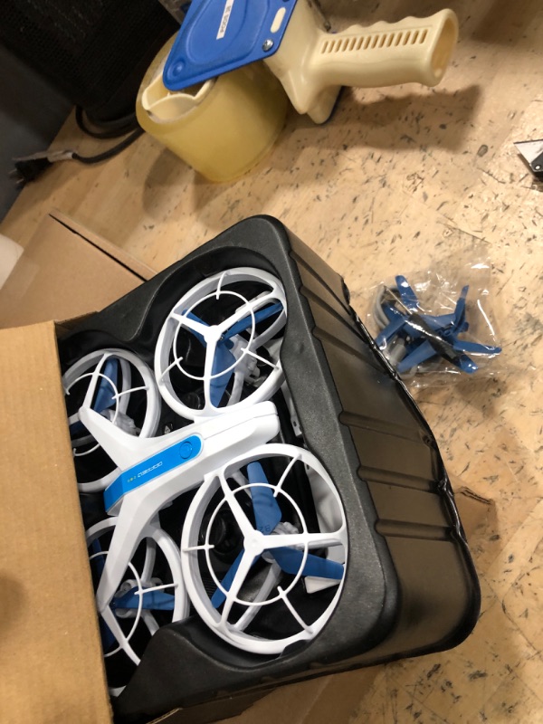 Photo 1 of 4DRC Drone for Kids and Beginners,Easy Remote Control Drone with Propeller Full Protect,Altitude Hold and Headless Mode,Blue&Green Light,2 Batteries,Toy Gift for Boys and Girls,
