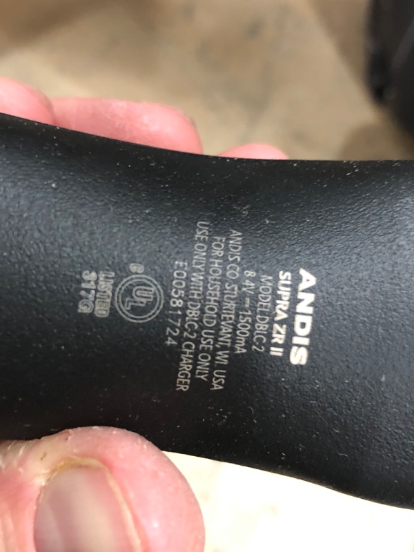 Photo 1 of Andis 79160 Supra ZR II Cordless Rechargeable Hair & Beard Trimmer, Detachable Blade Clipper, Lithium-Ion Powerful Battery, Black