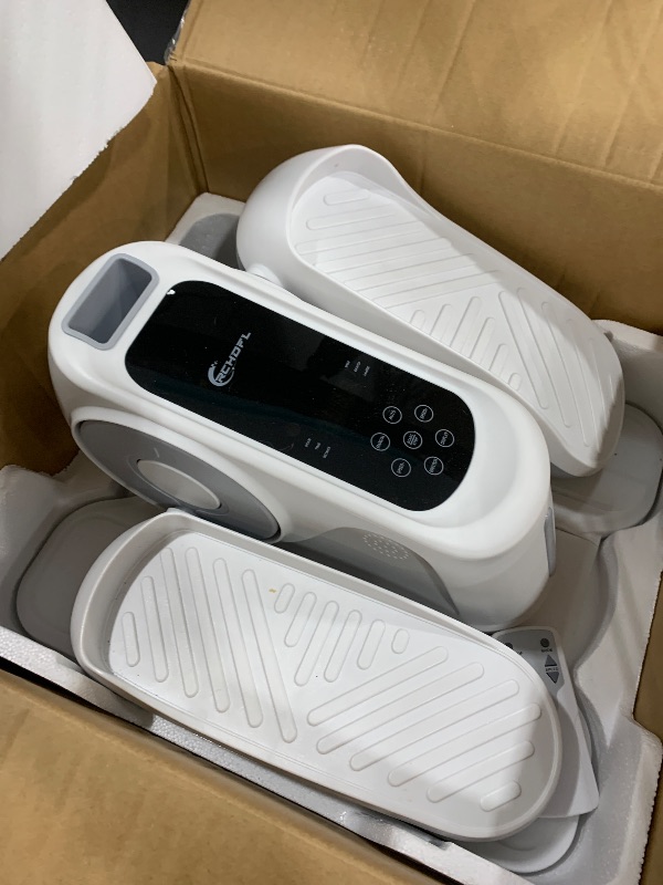 Photo 1 of RCHDFL Under Desk Elliptical Machine, Ellipse Leg Exerciser While Sitting for Seniors, Ellipse Leg Exerciser as Seen on TV, Quiet & Portable Mini Seated Pedal Exerciser for Home Office Use (White)