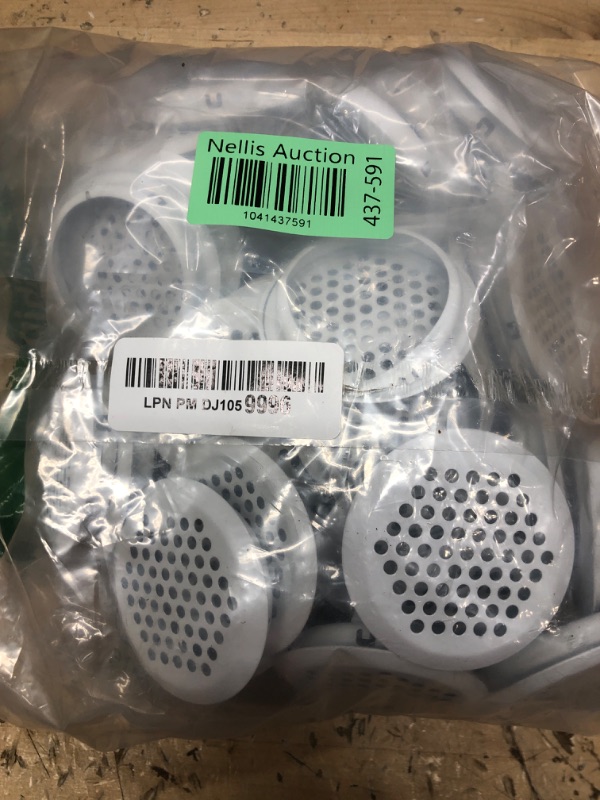 Photo 1 of 50Pcs Air Vents 53mm Circular Soffit Vent Stainless Steel Round Vent Mesh Hole Louver for Kitchen Bathroom Cabinet Wardrobe (White)