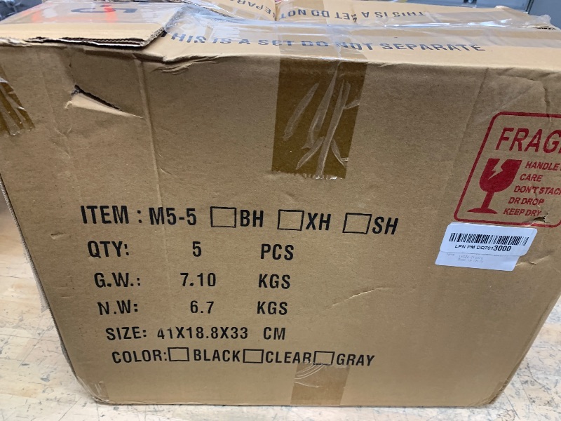 Photo 1 of 5 Pack Clear Stackable Shoe Organizer Box with Lids, Acrylic Shoes Box with Magnetic Doors, Transparent Shoe Storage Bins Closet Organizers, Shoes Containers For Sneaker Display, Fit up to US Size16