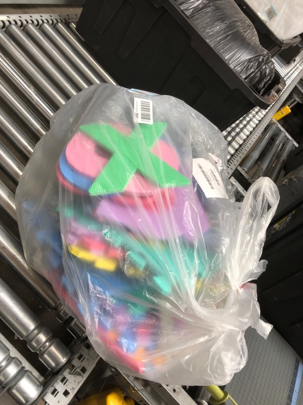 Photo 1 of ProSource Kids Puzzle Alphabet, Numbers, 36 Tiles and Edges Play Mat, 12"x12", Abc & 123