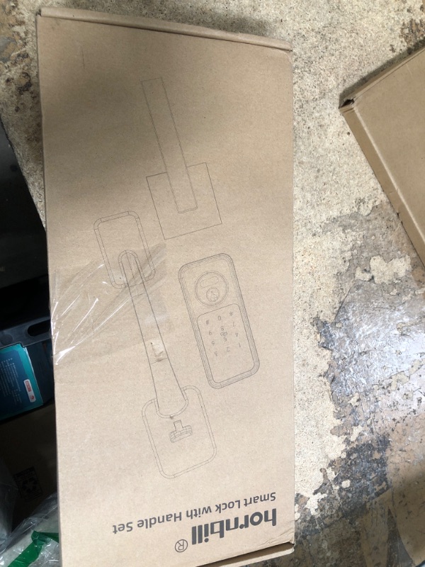 Photo 1 of Hornbill Biometric Fingerprint Smart Lock with Front Door Handle Set, Keyless Entry Smart Door Lock with Keypad, 8-in-1 Smart Deadbolt, Digital Smart Door Lock, Bluetooth Door Lock with Auto Lock