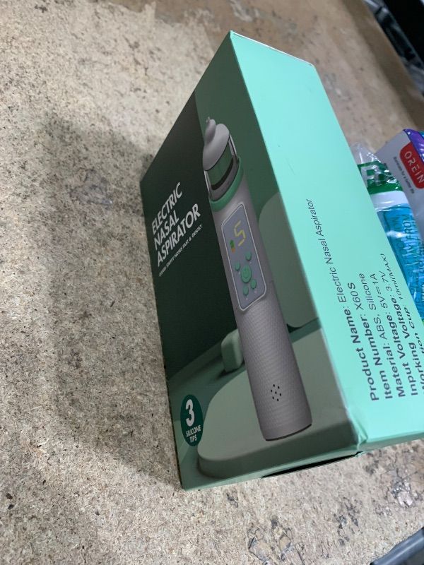 Photo 1 of Nasal Aspirator for Baby, Electric Baby Nose Sucker with Adjustable 5 Levels Suction, Baby Nasal Aspirator with Music and Lights, Nose Sucker for Toddler with 3 Tips, Green