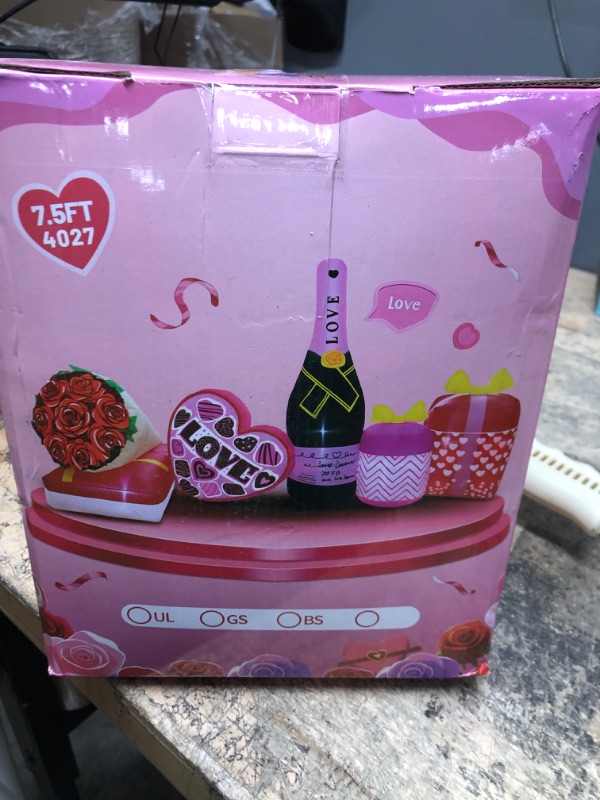 Photo 1 of KOOY 7.5FT Long Valentines Day Inflatable Outdoor Decorations Inflatable Valentine's Gift Combo,Valentines Yard Inflatable Decorations for Outdoor Indoor Party Wedding Anniversary