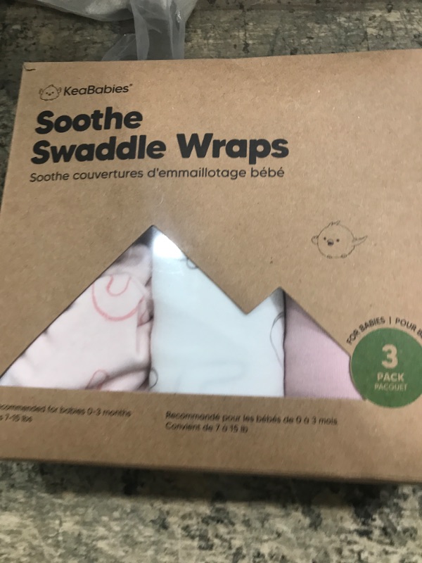 Photo 2 of 3-Pack Organic Baby Swaddle Sleep Sacks - Swaddles for Newborns, Infant 0-3 Months, Baby Girls, Boys, Soft & Snug Newborn Sleep Sack, Nursery Swaddling Blankets, Velcro Closure (ABC Land Rose)