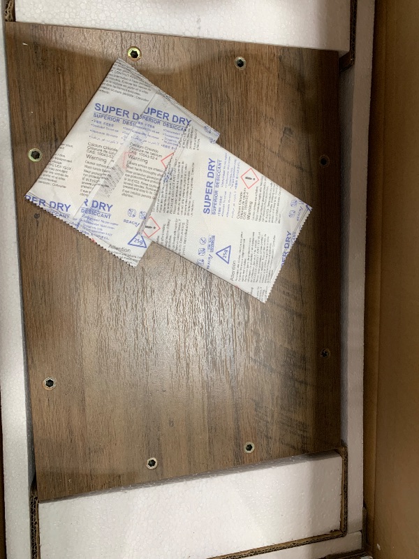 Photo 1 of FOLUBAN Side Table with Storage Shelf, Rustic End Table for Living Room, Wood and Metal Nightstand for Bedroom, Oak