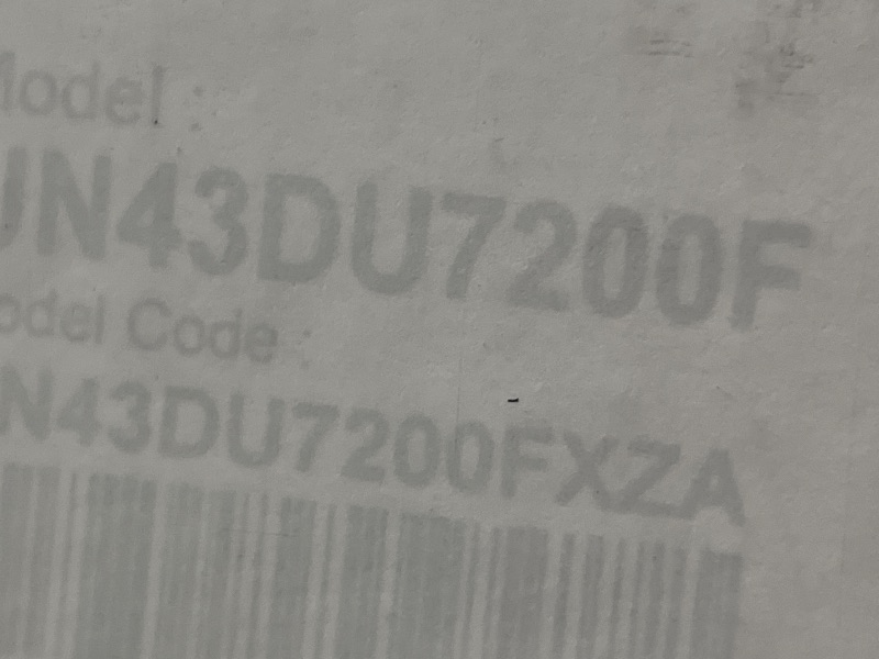 Photo 1 of 43” Class DU7200 Series Crystal UHD 4K Smart Tizen TV (2024)