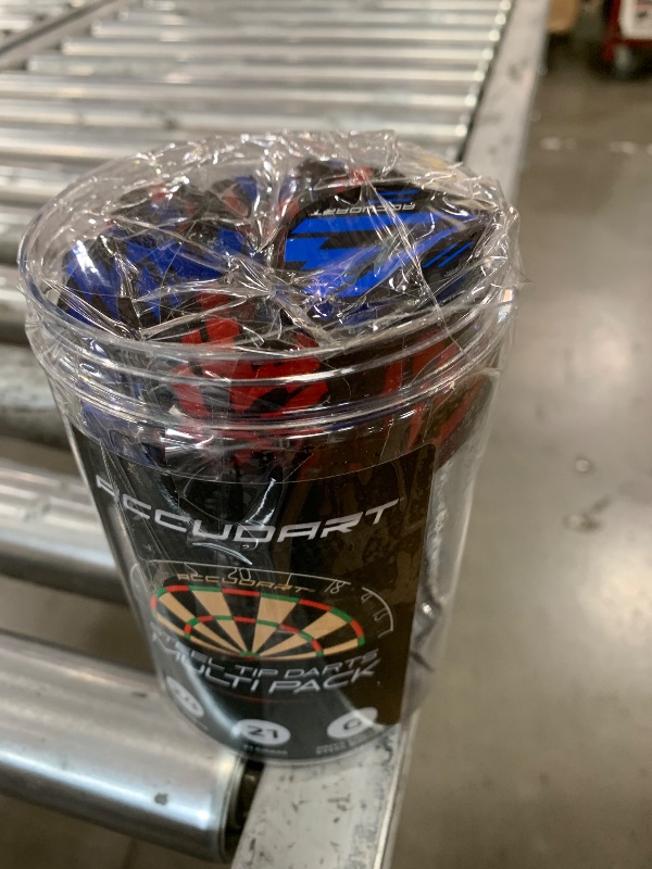 Photo 1 of Accudart 24pk Steel Tip Dart Multi-Pack - Onyx Coated Steel Tip Barrel - Polycarbonate Shafts - Standard Poly Flights
